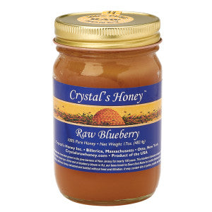 Wholesale Crystal'S Honey Raw Blueberry Honey 17 Oz Jar - 6ct Case Bulk