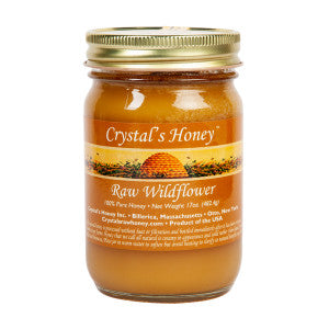 Wholesale Crystal'S Raw Honey Raw Wildflwer Honey 17 Oz Jar - 6ct Case Bulk