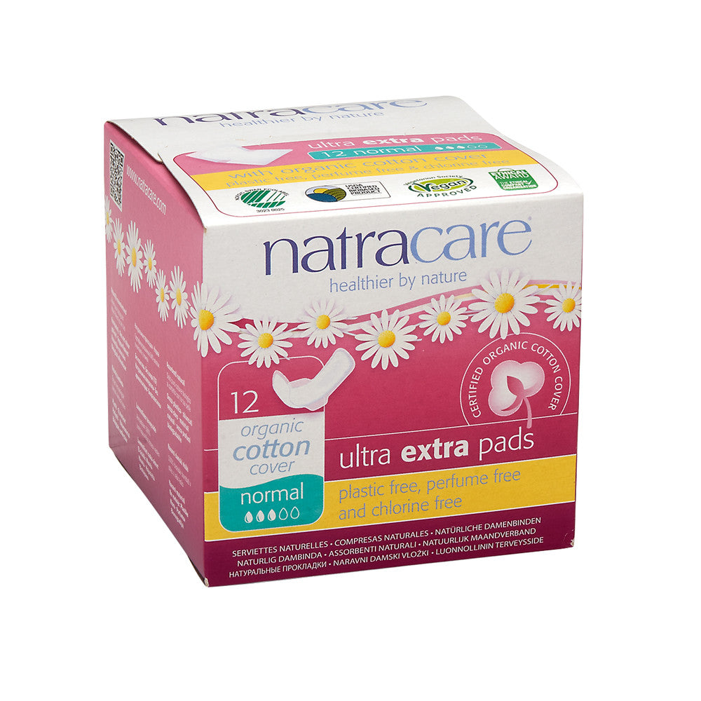 Wholesale Natracare Normal Ultra Xtra Pads With Wings Box- Bulk