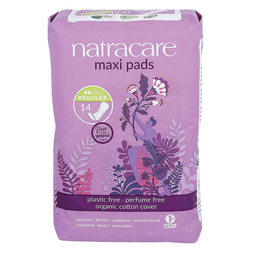 Wholesale Natracare Regular Pads Maxi Pads 14 Ct Pack- Bulk