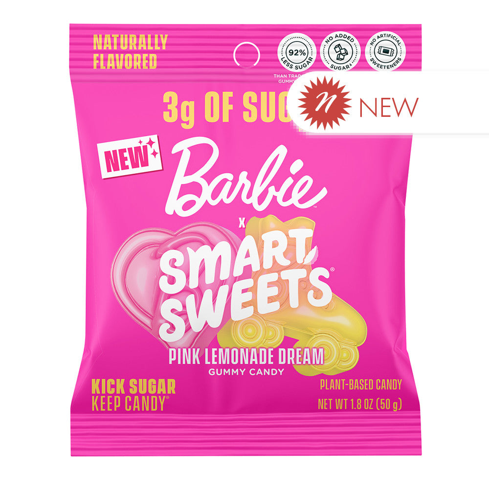 Smart Sweets Barbie Pink Lemonade Dream Gummy Candy 1.8 Oz Bag