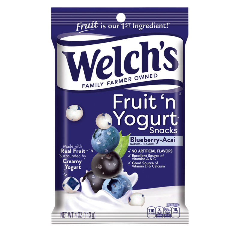 Wholesale Welch's Fruit N Yogurt Snacks Blueberry 4 Oz Peg Bag Bulk