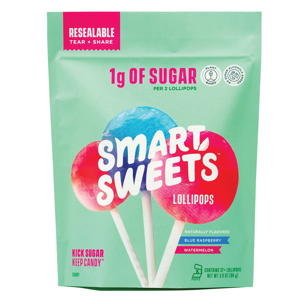 Smartsweets Lollipops 3 Oz Pouch