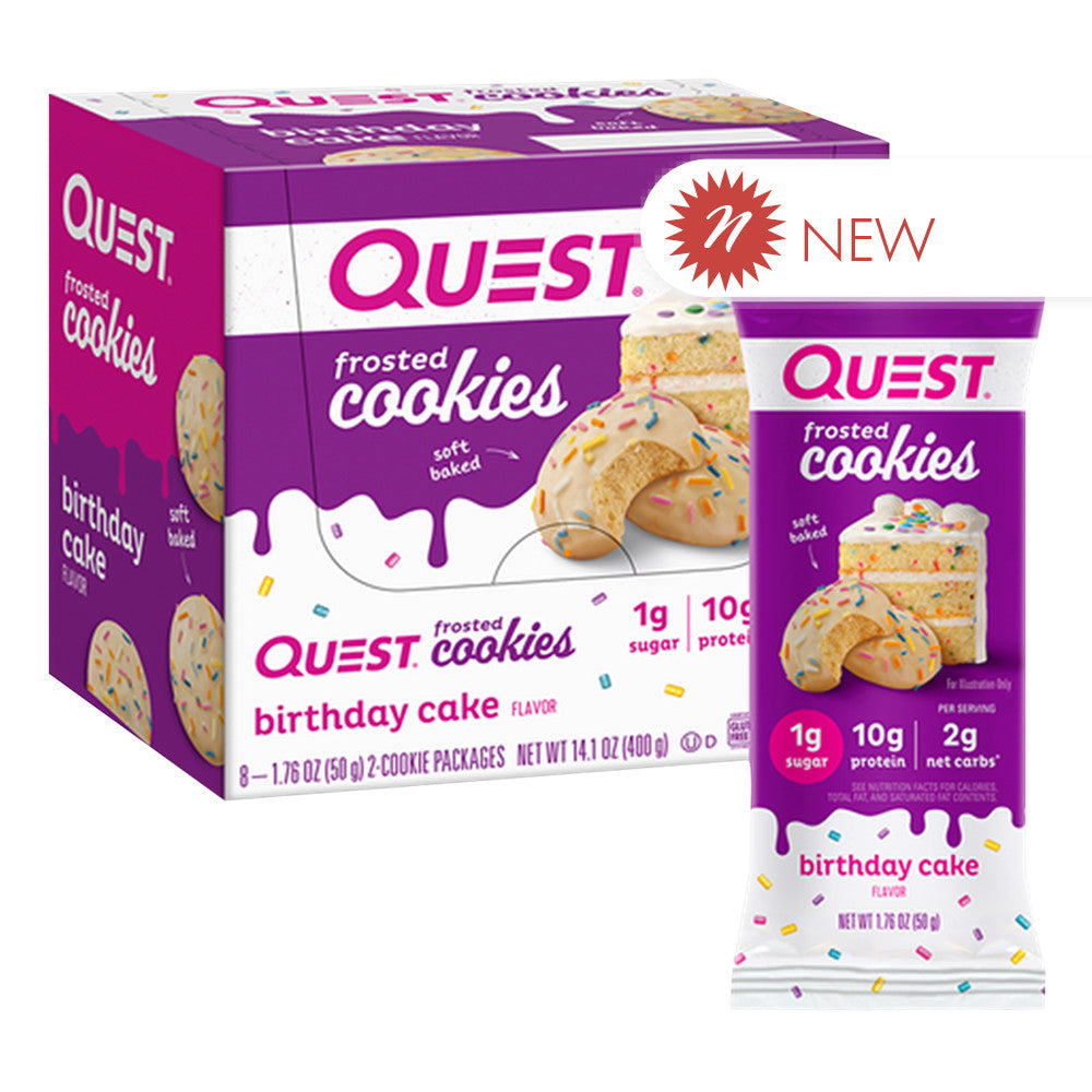 Wholesale Quest - Frosted Cookie - Bday Cake - 1.76Oz Bulk