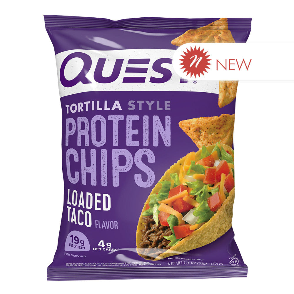 Wholesale Quest Tortilla Style Protein Chips Loaded Taco 1.1 Oz Bag- Bulk