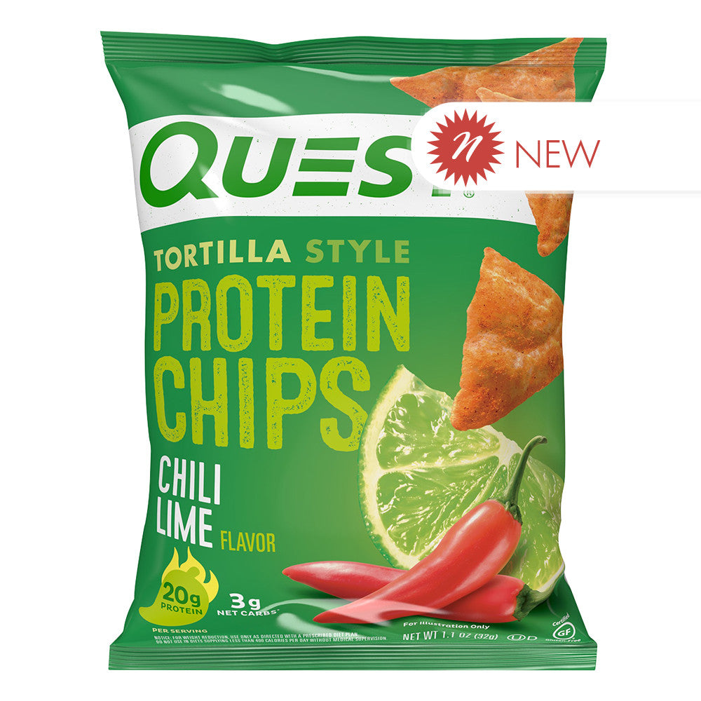 Quest Tortilla Style Protein Chips Chili Lime 1.1 Oz