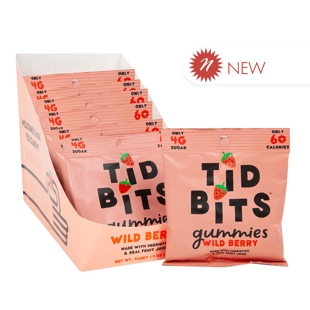 Tidbits Gummies Wild Berry 1.4 Oz Bag