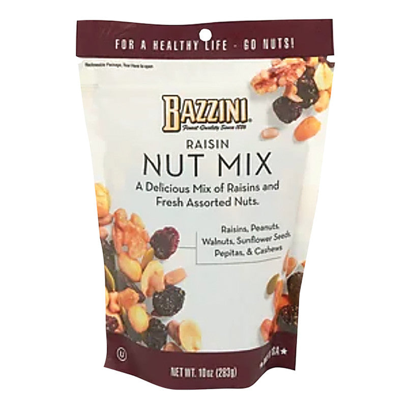 Wholesale Bazzini Raisin Nut Mix 10 Oz Pouch - 8ct Case Bulk