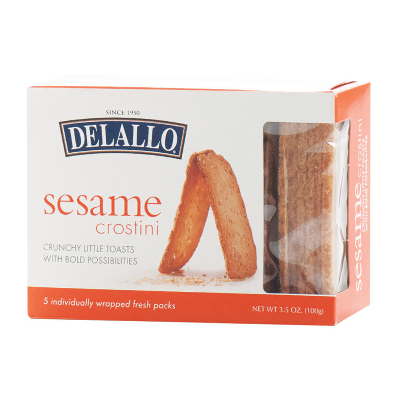 Wholesale Delallo Sesame Crostini 3.5 Oz Box - 10ct Case Bulk