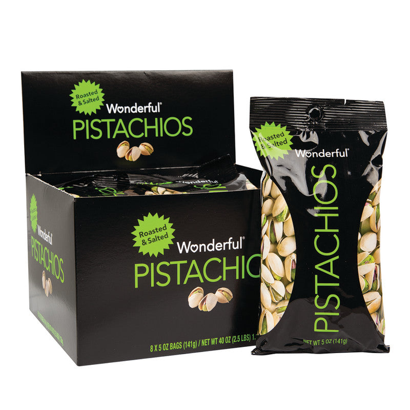 Wholesale Wonderful Pistachios Roasted & Salted Pistachios  5 Oz Bag - 24ct Case Bulk