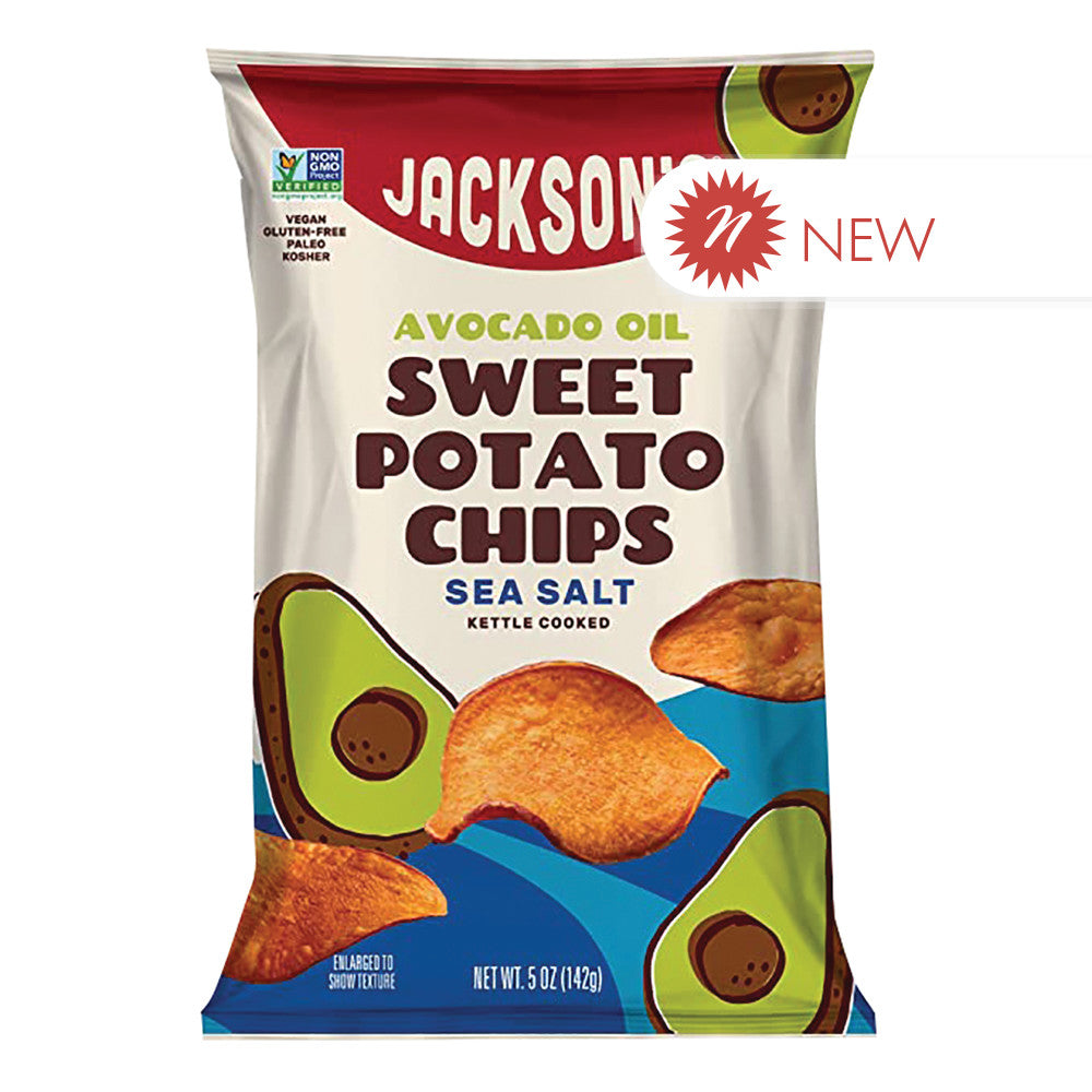 Wholesale Jackson'S Avocado Oil Sea Salt Sweet Potato Chips 5 Oz Bag-12ct Case Bulk