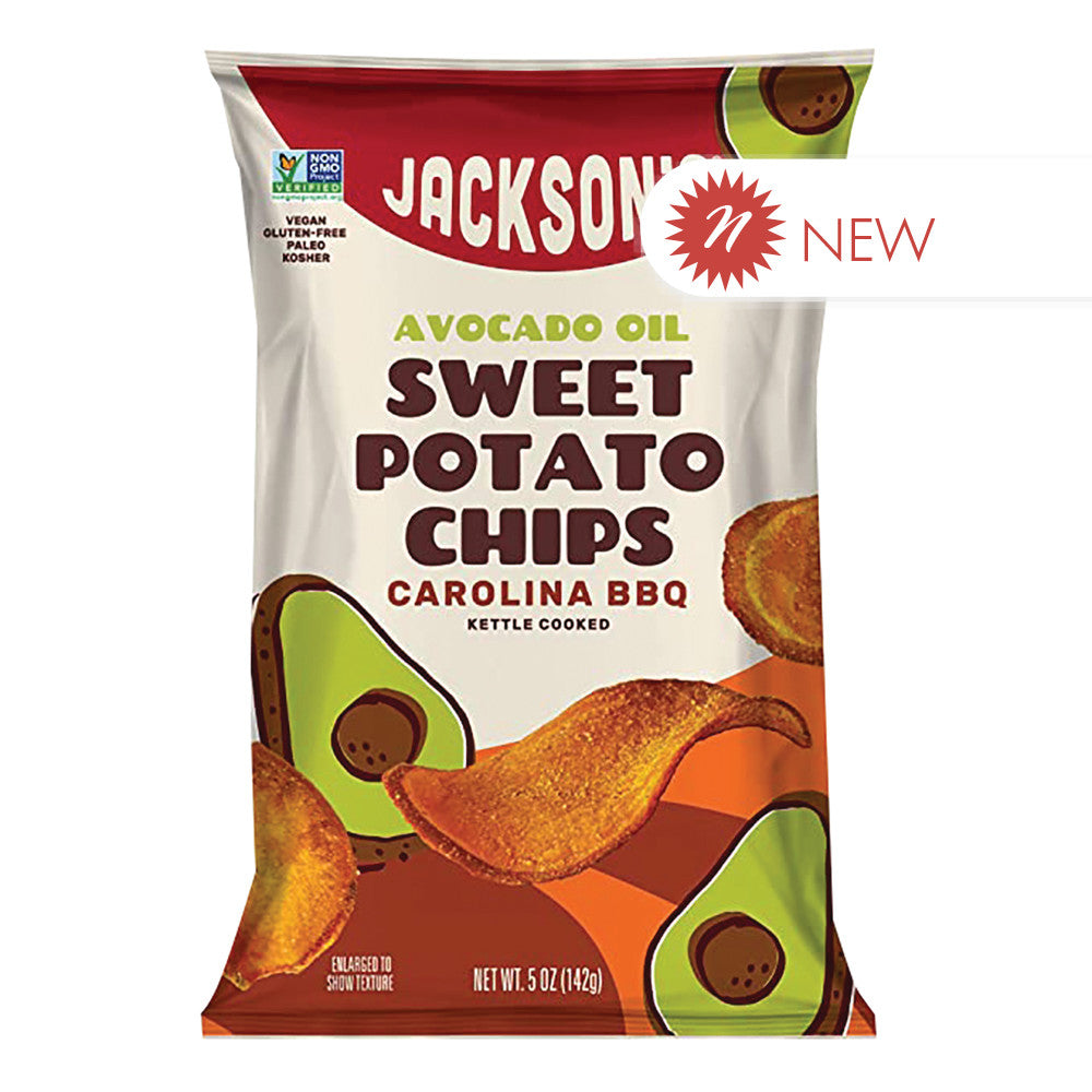 Wholesale Jackson'S Avocado Oil Bbq Sweet Potato Chips 5 Oz Bag-12ct Case Bulk