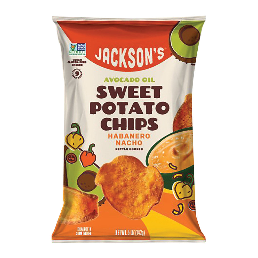 Wholesale Jackson'S Avocado Oil Sweet Potato Chips Habanero Nacho 5 Oz Bag-12ct Case Bulk