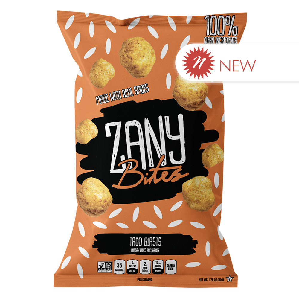 Zany Bites Taco Blasts 1.75 Oz Bag