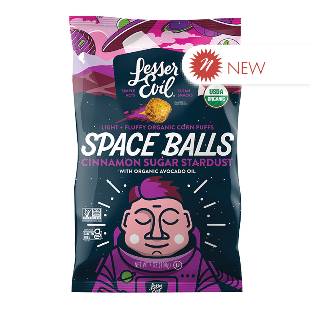 Wholesale Lesser Evil - Space Balls - Cinnamon Sugr Strdust - 5Oz Bulk