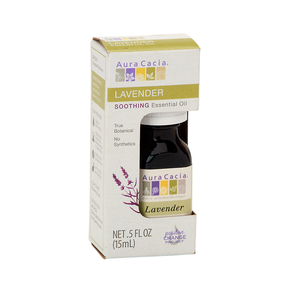 Aura Cacia Essential Lavender Oil 0.5 Oz Box