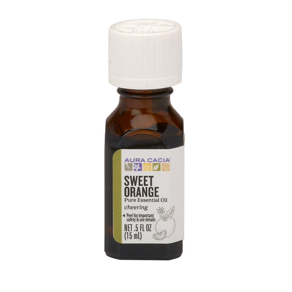 Wholesale Aura Cacia Essential Sweet Orange Oil 0.5 Oz Bottle- Bulk