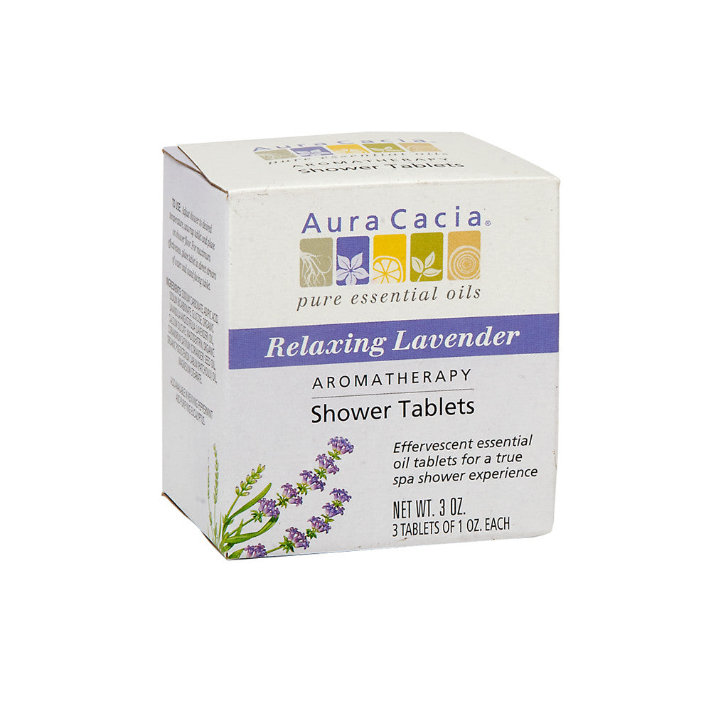 Wholesale Aura Cacia Relxing Lavender Shower Tablets 3 Oz Box- Bulk