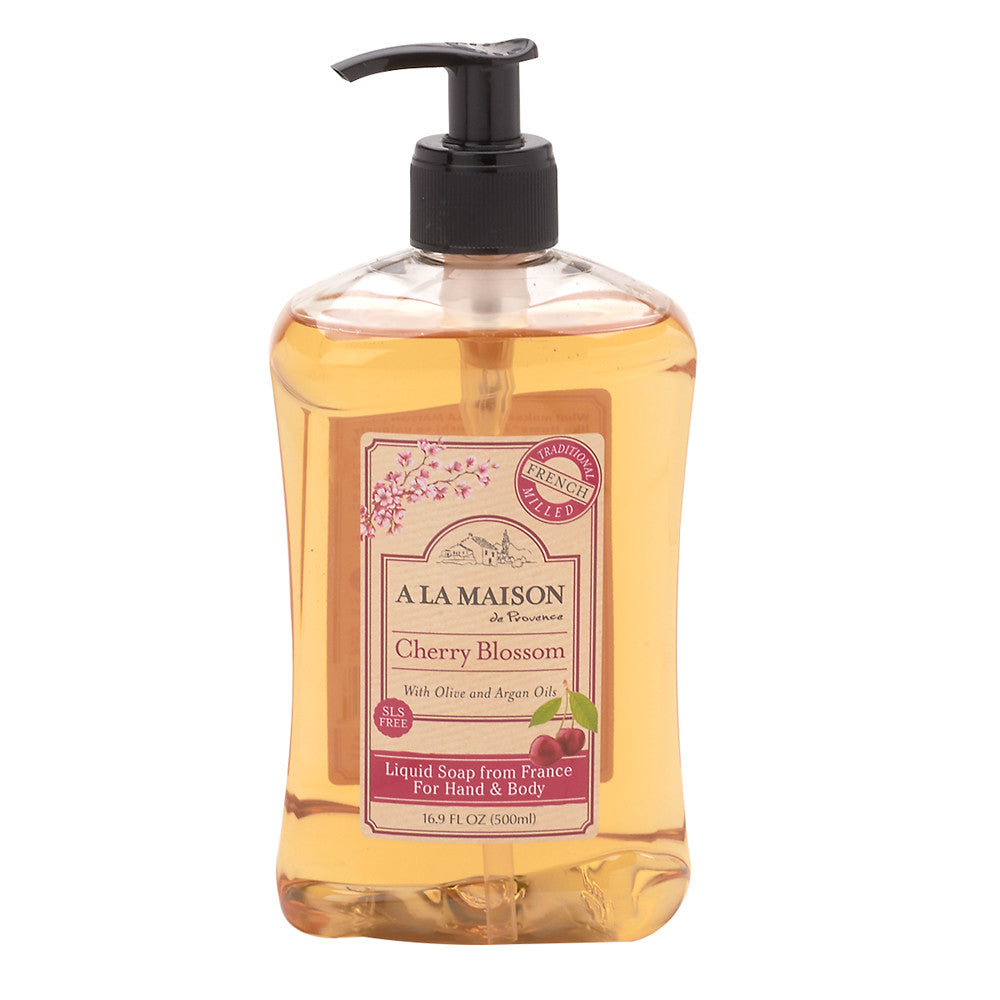 A La Maison Cherry Blossom Liquid Soap 16.9 Oz Pump Bottle