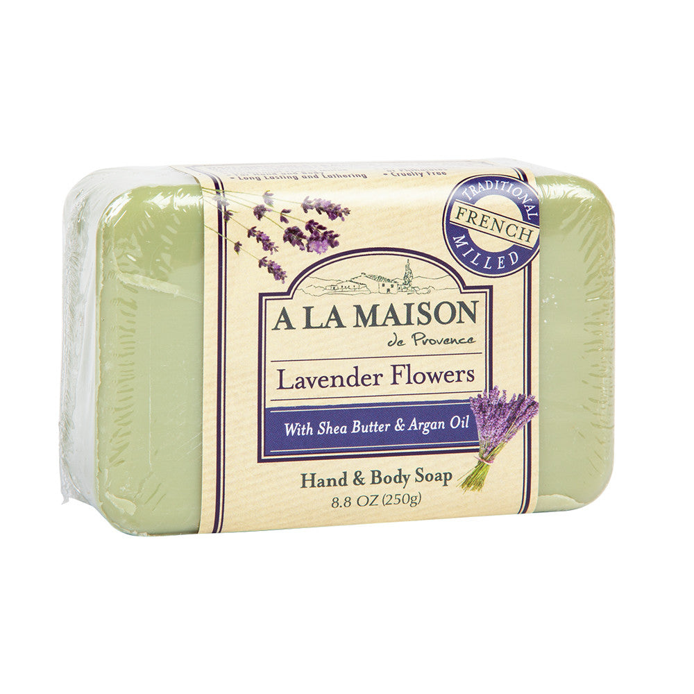 A La Maison Lavender Flowers Solid Soap 8.8 Oz Bar
