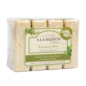 Wholesale A La Maison Rosemary Mint 4 Value Pack 3.5 Oz Bar- Bulk