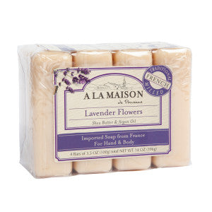 Wholesale A La Maison Lavender Flowers 4 Value Pack 3.5 Oz Bars Bulk
