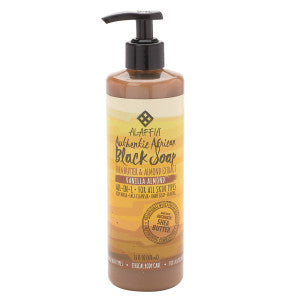 Wholesale Alaffia Authentic Vanilla Almond Black Soap 16 Oz Pump Bottle- Bulk