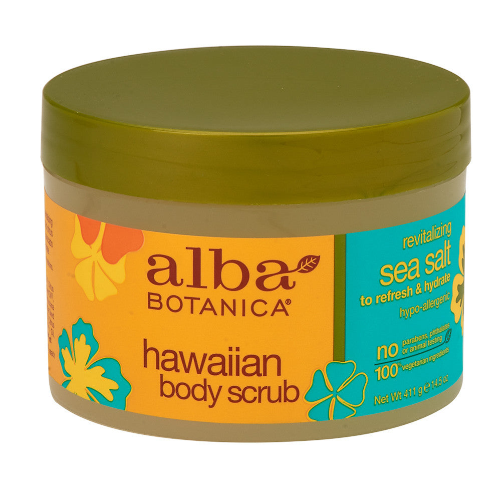 Alba Botanica Sea Salt Body Scrub 14.5 Oz Jar
