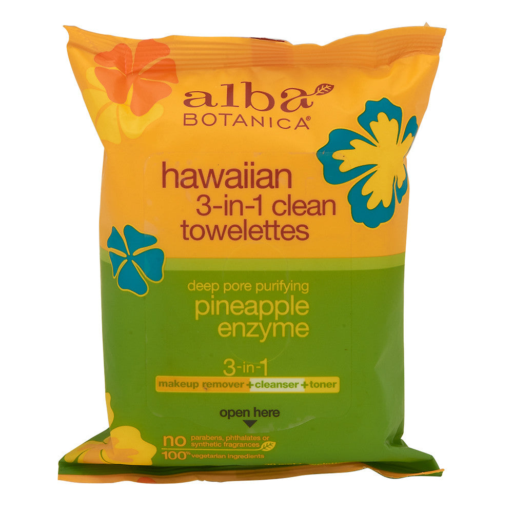 Alba Botanica Hawaiian 3- In-1 Towelette 30 Ct Pouch