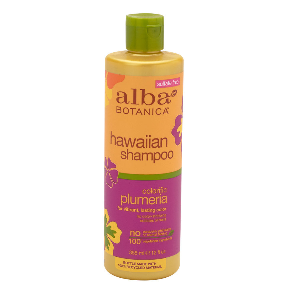 Alba Botanica Plumeria Colorific Shampoo 12 Oz Bottle