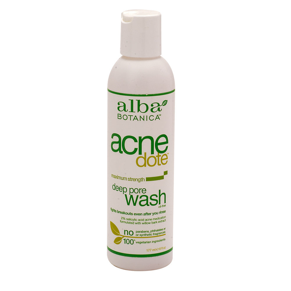 Alba Botanica Acnedote Deep Pore Wash 6 Oz Bottle