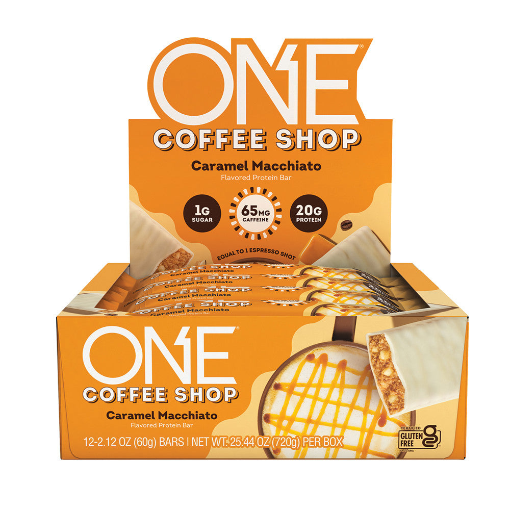 Wholesale One Coffee Shop Caramel Macchiato Protein Bar 2.12 Oz Bulk