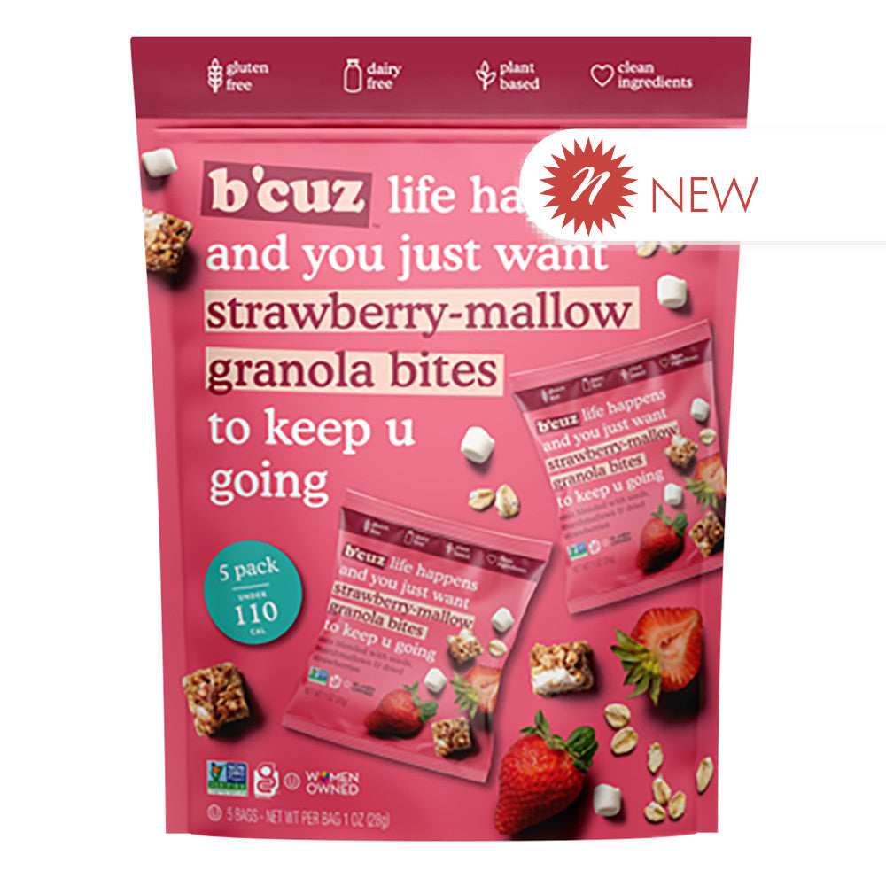 B'Cuz Strawberry-Mallow Granola Bites 5 Oz Pouch