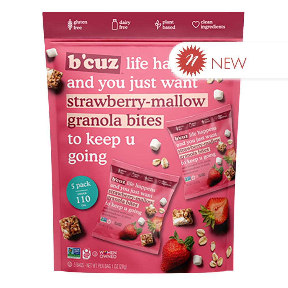 Wholesale B'Cuz Strawberry-Mallow Granola Bites 5 Oz Pouch- Bulk
