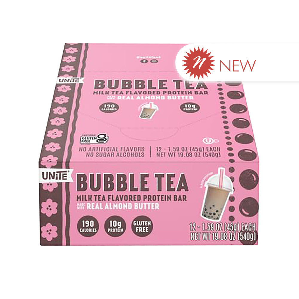 Wholesale Unite - Protein Bar - Bubble Tea - 1.59Oz- Bulk