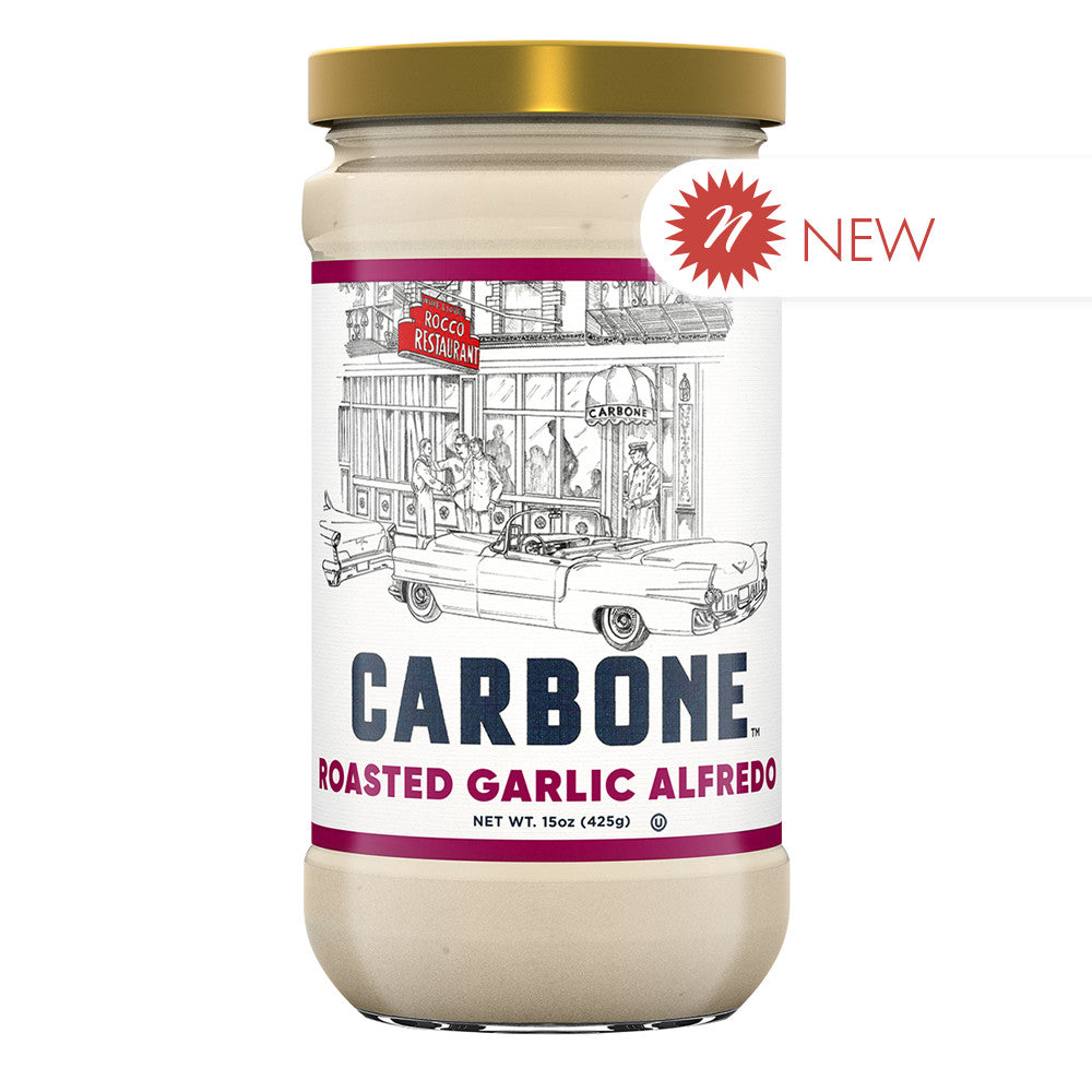 Carbone Roasted Garlic Alfredo Sauce 15 Oz Jar