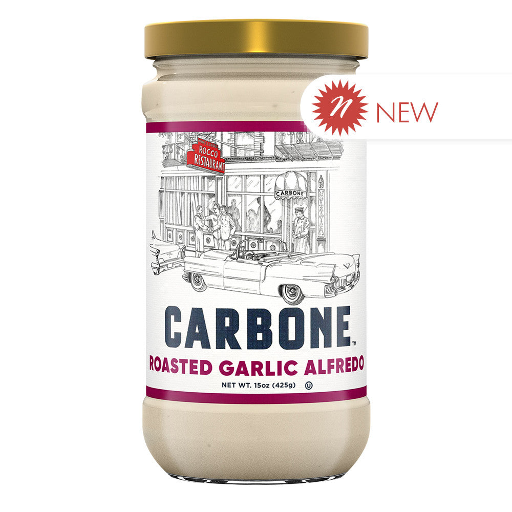 Wholesale Carbone Roasted Garlic Alfredo Sauce 15 Oz Jar- Bulk