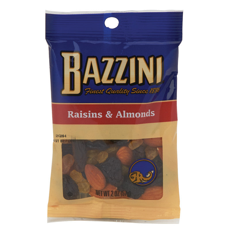 Wholesale Bazzini Raisins & Almonds 2 Oz Peg Bag - 12ct Case Bulk
