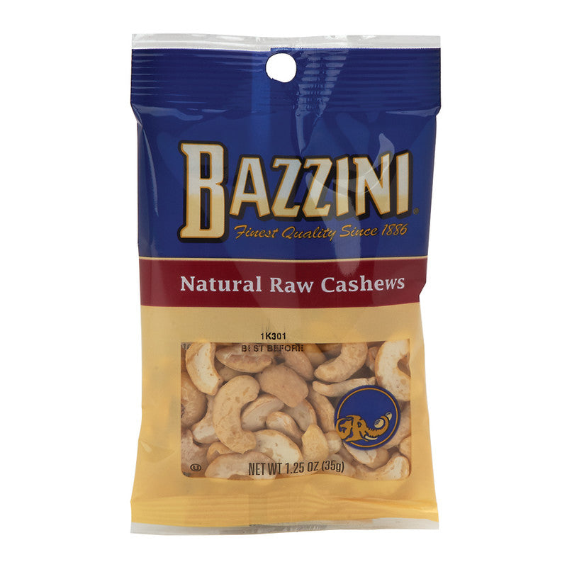 Wholesale Bazzini Raw Cashews 1.5 Oz Peg Bag - 12ct Case Bulk