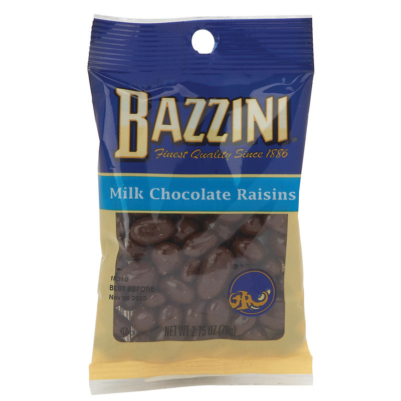 Wholesale Bazzini Milk-Chocolate Raisins 2.75 Oz Peg Bag Bulk