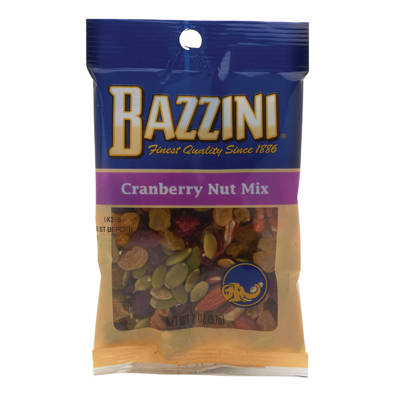 Wholesale Bazzini Cranberry Nut Mix 1.5 Oz Peg Bag - 12ct Case Bulk