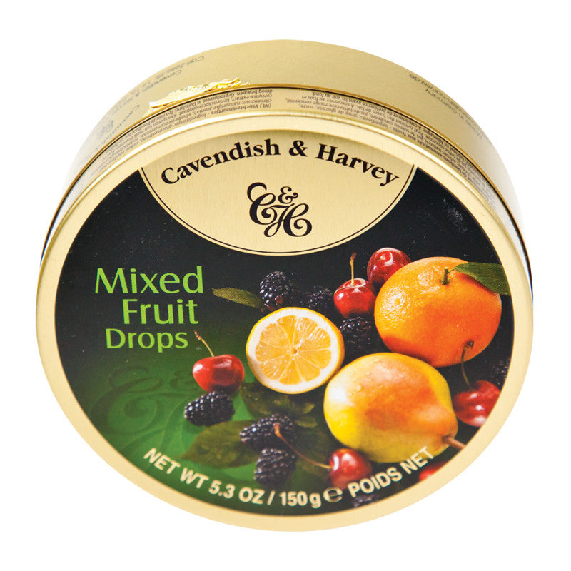 Wholesale Cavendish & Harvey Mixed Fruit Drops 5.3 Oz Tin- Bulk