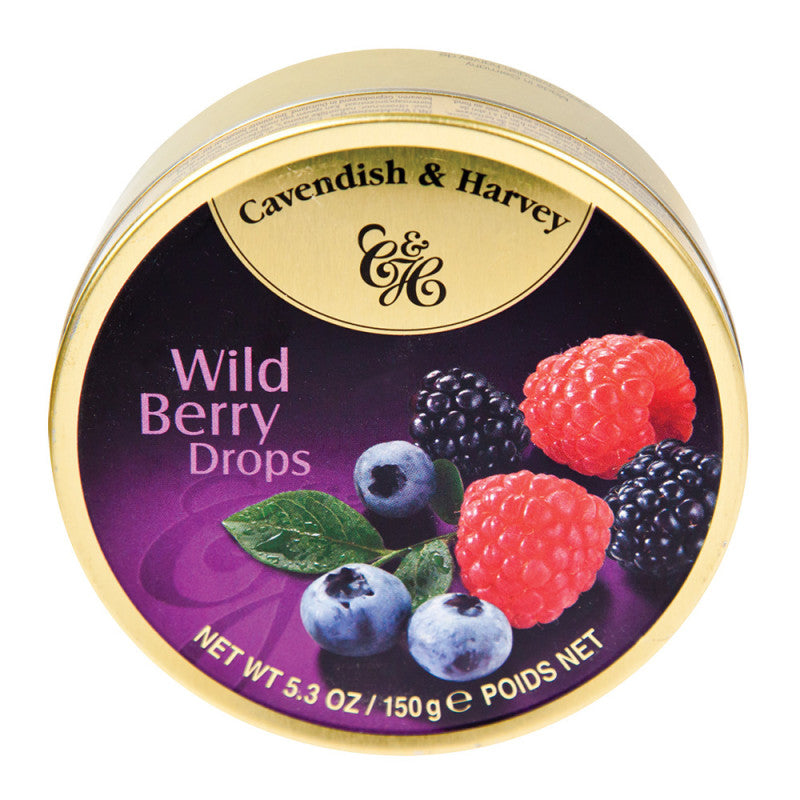 Wholesale Cavendish & Harvey Wild Berry Drops 5.3 Oz Tin Bulk
