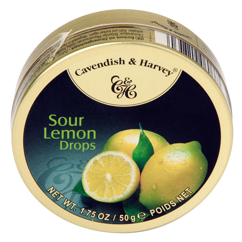 Wholesale Cavendish & Harvey Sour Lemon Drops 1.75 Oz Tin Bulk
