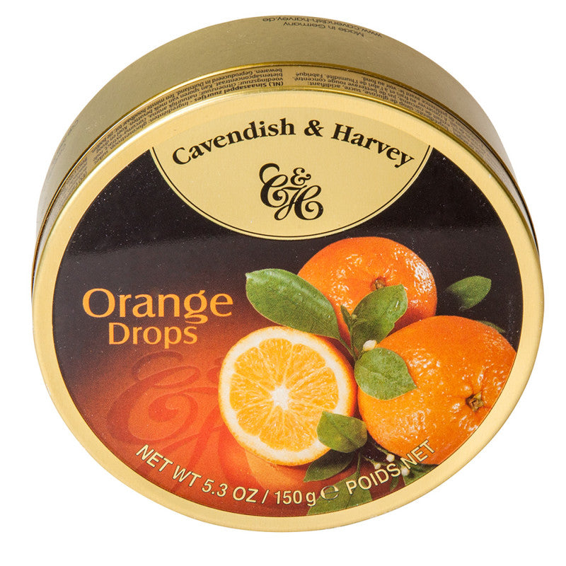 Wholesale Cavendish & Harvey Orange Drops 5.3 Oz Tin- Bulk