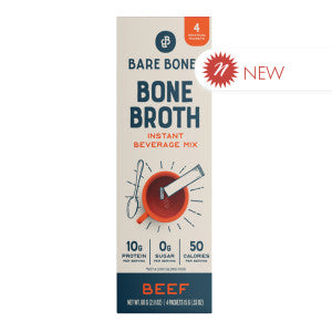Wholesale Bare Bones Instant Bone Broth Beef 4 Ct 2.12 Oz Stick 8ct Box Bulk