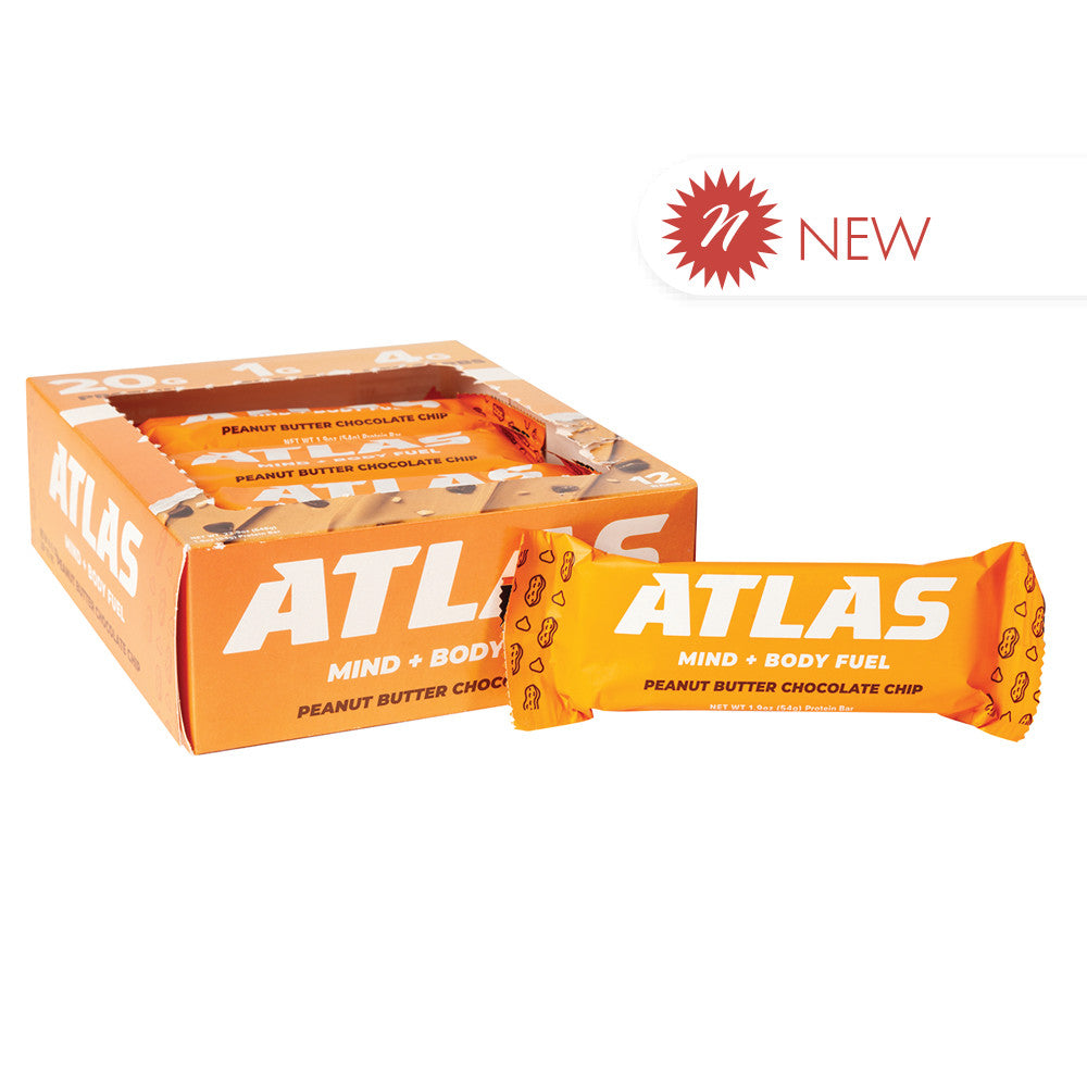 Wholesale Atlas - Protein Bar - Peanut Butter Chocolate Chip - 1.9Oz Bulk