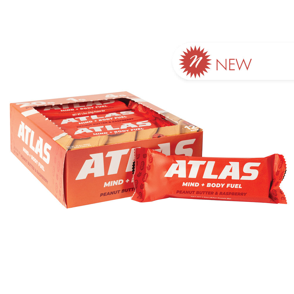 Wholesale Atlas - Protein Bar - Peanut Butter Rspberry - 1.9Oz Bulk