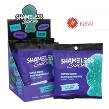 Wholesale Shameless Snacks Sour Blue Raspberry Gummy Candy 1.08 Oz Bag- Bulk