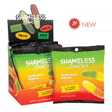 Wholesale Shameless Snacks Super Wild Worms Gummy Candy 1.08 Oz Bag- Bulk